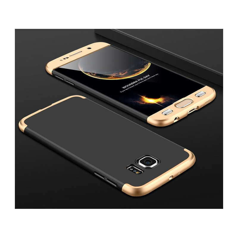 Husa Samsung Galaxy S6 G920 GKK 360 Full Cover Negru-Auriu