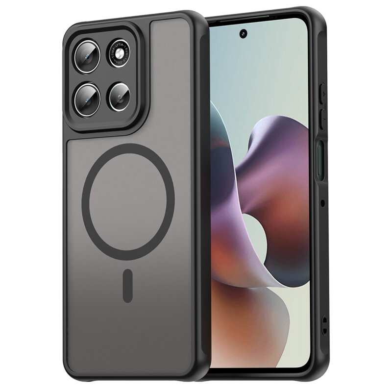 Husa Motorola Moto G86 Techsuit HaloFrost II MagSafe, negru