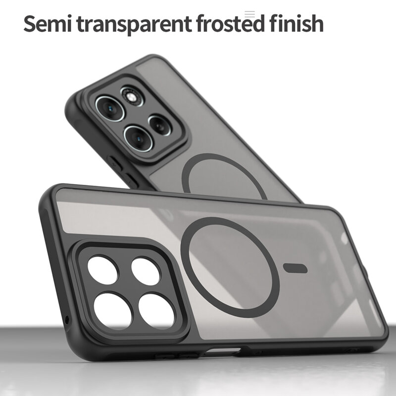 Husa Motorola Moto G86 Techsuit HaloFrost II MagSafe, negru