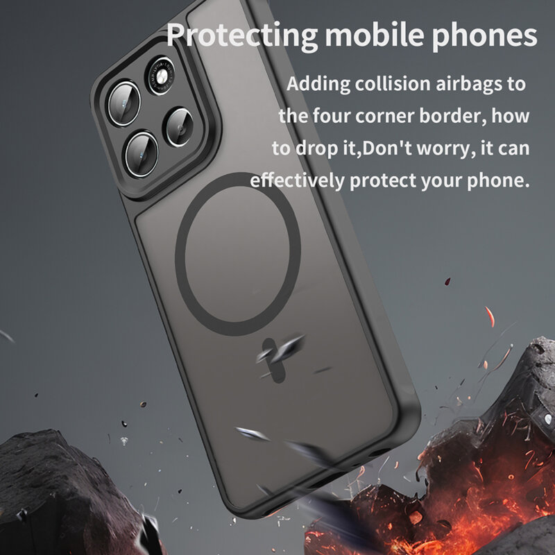 Husa Motorola Moto G86 Techsuit HaloFrost II MagSafe, negru