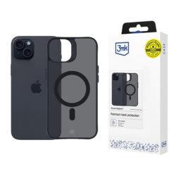 Husa iPhone 15 premium 3mk Smoke MagCase, negru