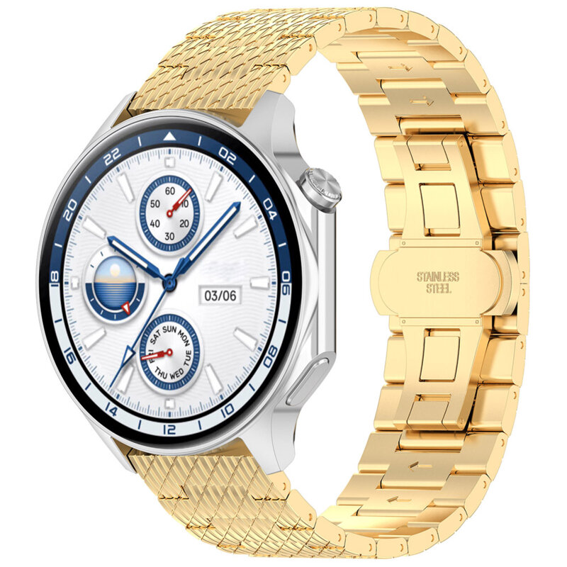 Curea premium Huawei Watch GT 6 Pro Techsuit, auriu, W052