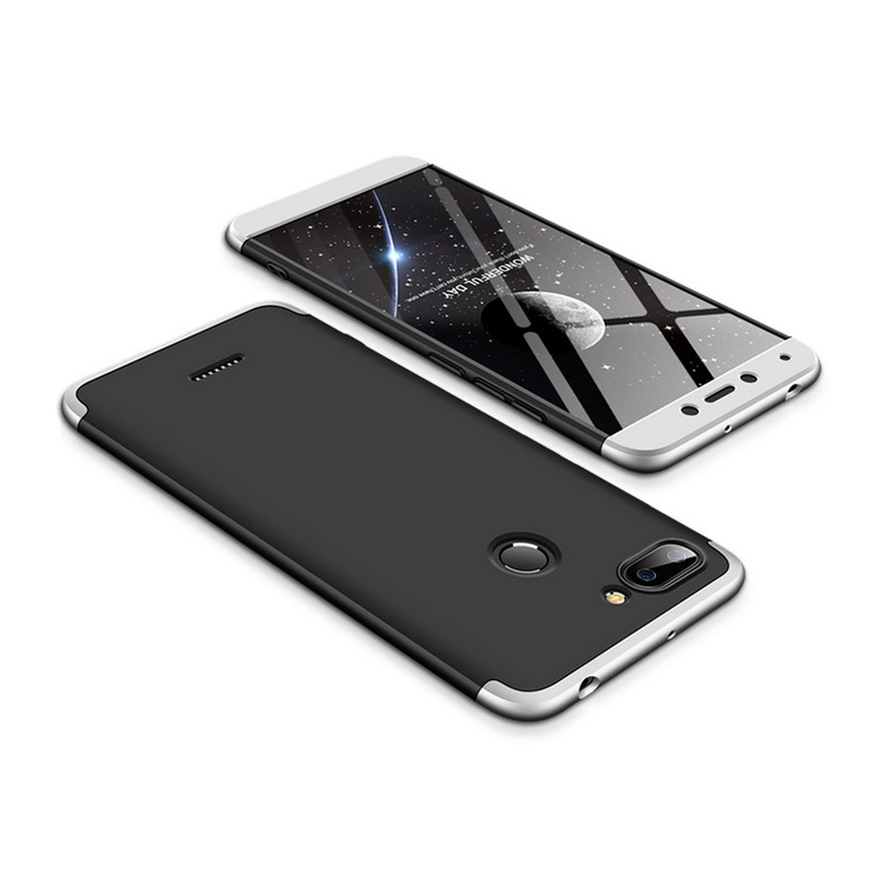 Husa Xiaomi Redmi 6 GKK 360 Full Cover Negru-Argintiu