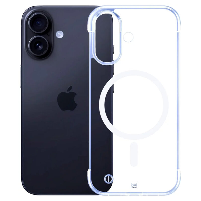 Husa iPhone 16 premium 3mk Just20g MagCase, transparent