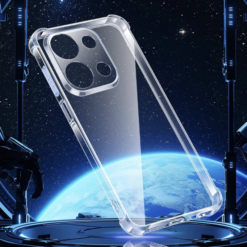 Husa Xiaomi Redmi 15C 4G Techsuit Shockproof Clear Silicone, transparenta