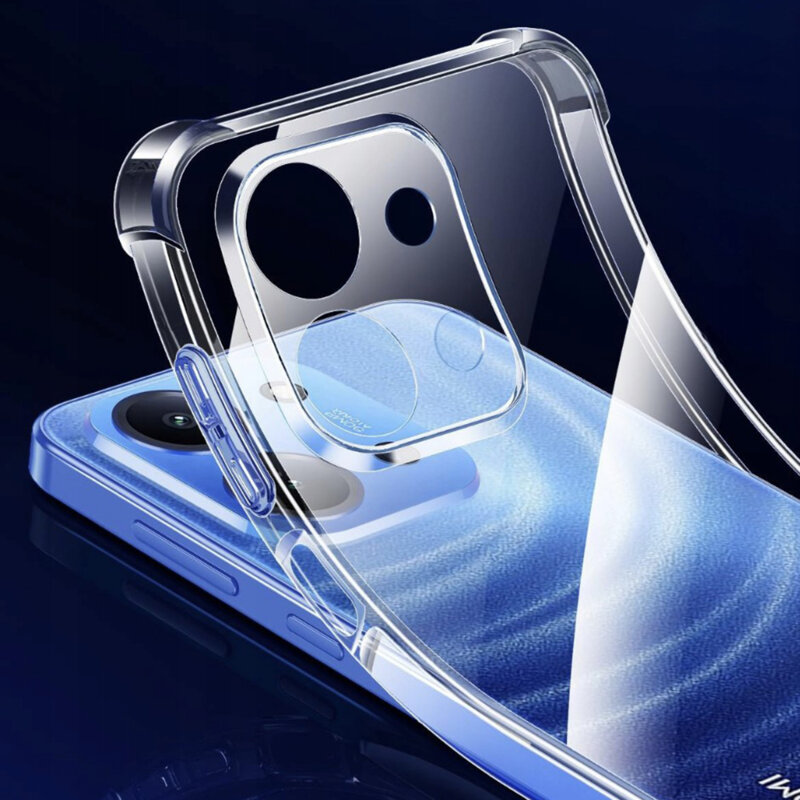 Husa Xiaomi Redmi 15C 4G Techsuit Shockproof Clear Silicone, transparenta