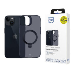 Husa iPhone 13 premium 3mk Smoke Case Mag&Stand Matt, negru
