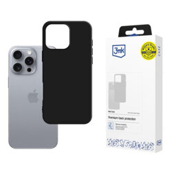 Husa iPhone 16 Pro premium 3mk Matt Case, negru