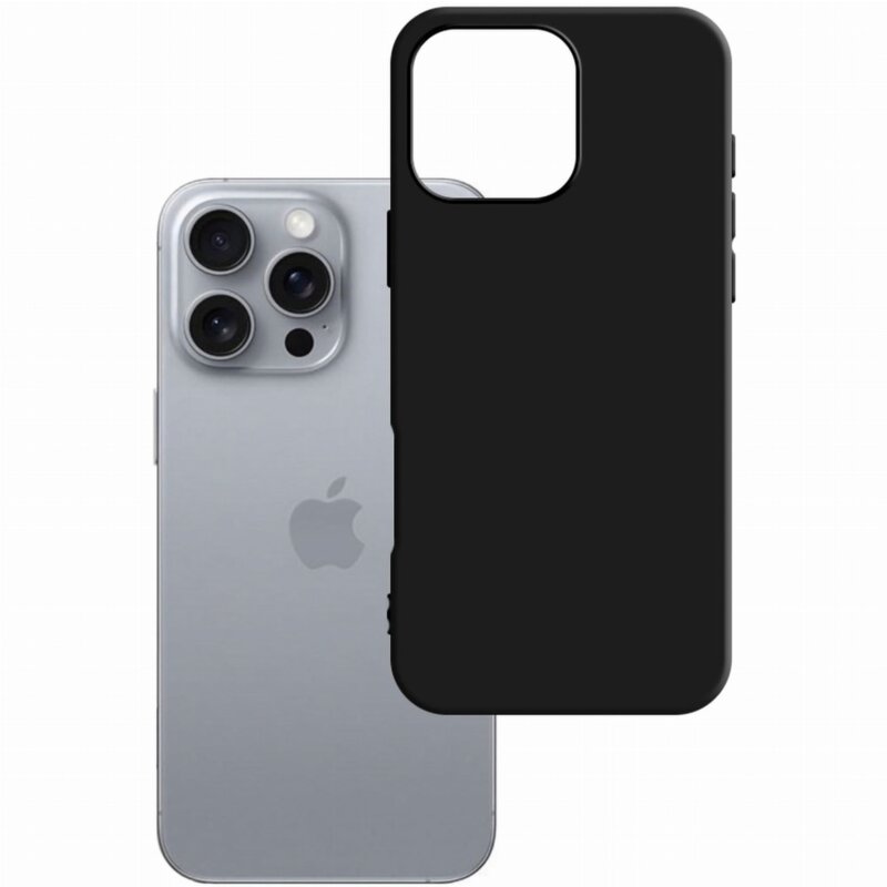 Husa iPhone 16 Pro premium 3mk Matt Case, negru