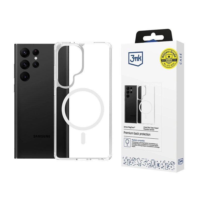 Husa Samsung Galaxy S25 Ultra 3mk Armor MagCase, transparenta