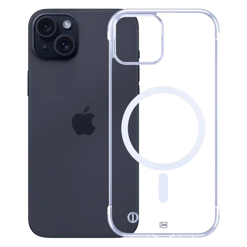 Husa iPhone 15 3mk Just20g MagCase, transparenta