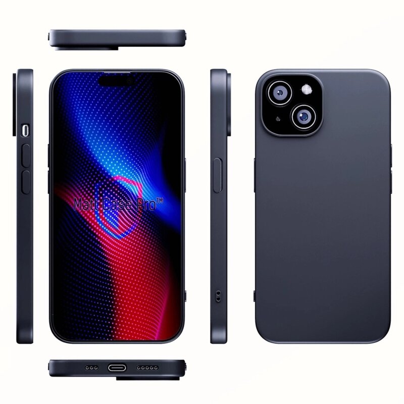 Husa iPhone 15 premium 3mk Matt Case Pro, negru