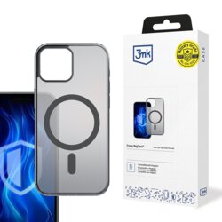 Husa iPhone 12 premium 3mk Frosty MagCase Matt, negru