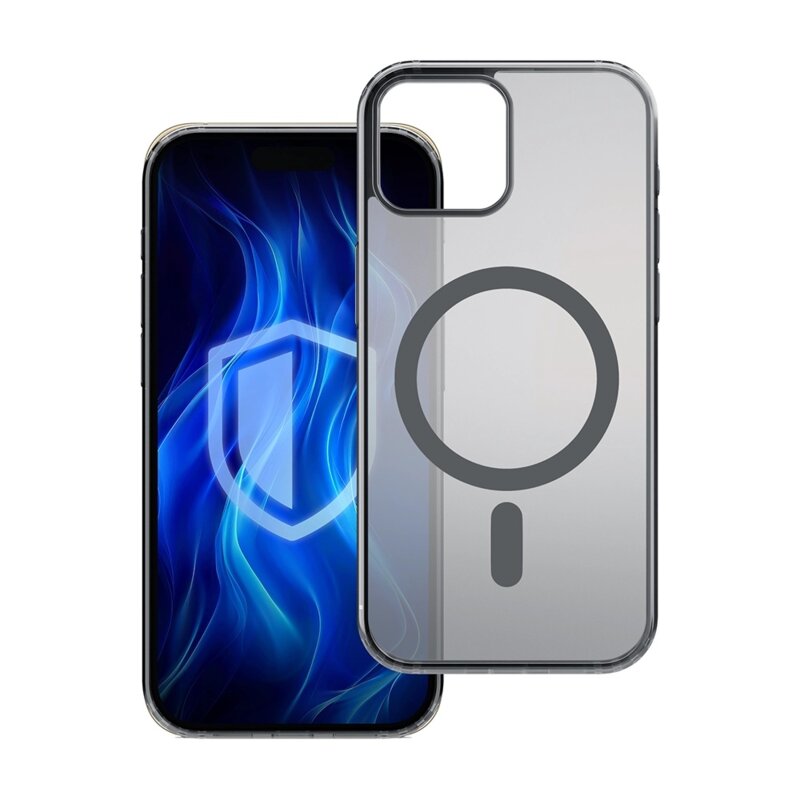 Husa iPhone 12 premium 3mk Frosty MagCase Matt, negru