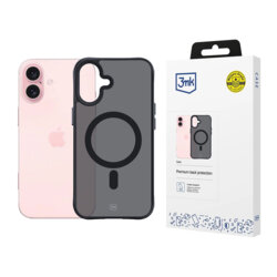 Husa iPhone 16 premium 3mk Smoke MagCase, negru