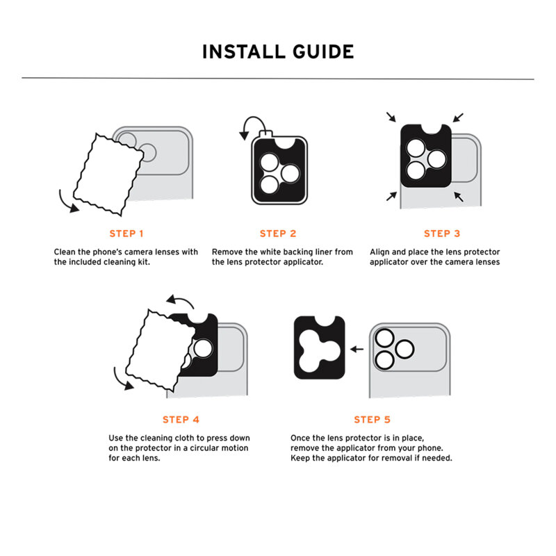 Folie iPhone 17 Pro UAG Lens Shield, gri