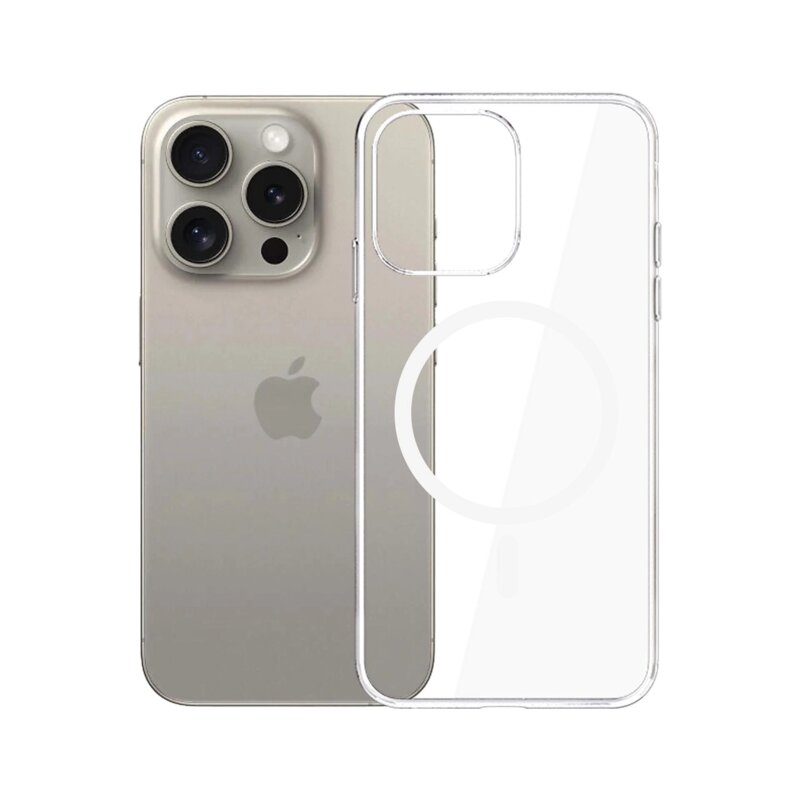 Husa iPhone 15 Pro Max 3mk Clear MagCase, Transparent