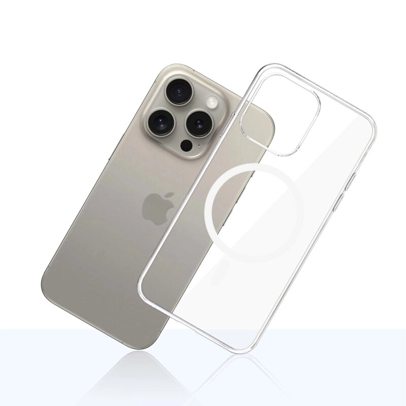 Husa iPhone 15 Pro Max 3mk Clear MagCase, Transparent