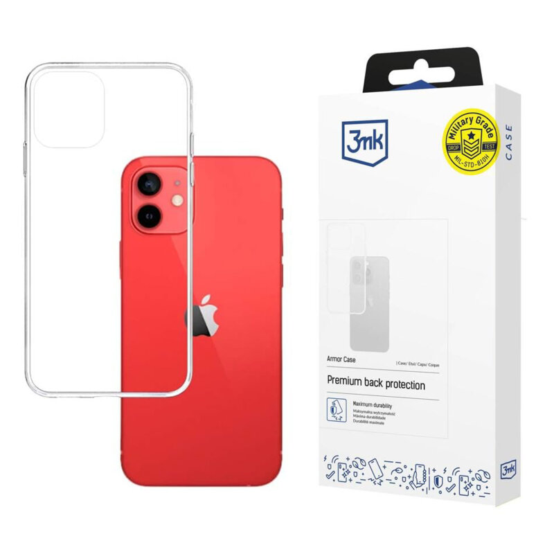 Husa iPhone 12 Pro 3mk Armor Case, transparenta