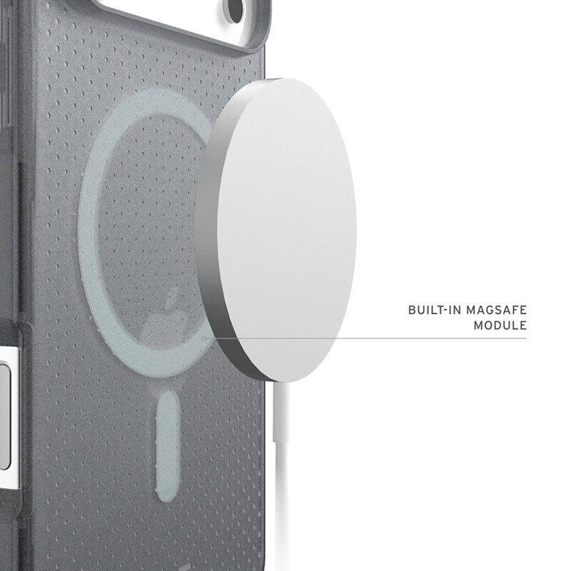 Husa iPhone 17 Pro Max UAG Dot MagSafe, Ash
