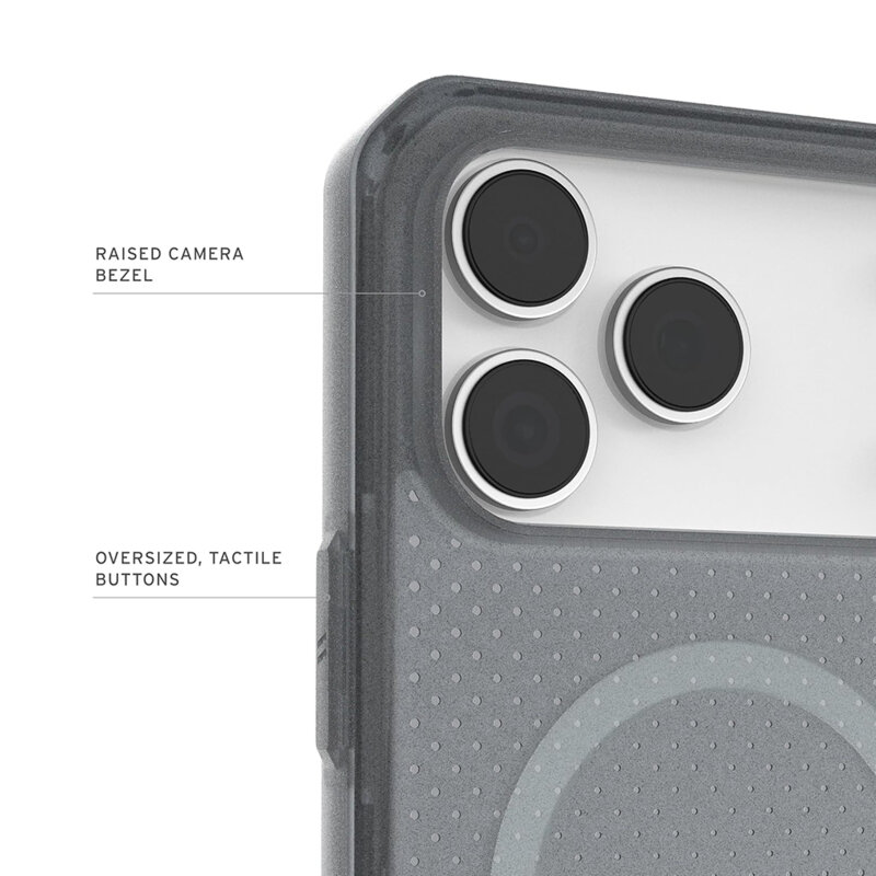Husa iPhone 17 Pro Max UAG Dot MagSafe, Ash