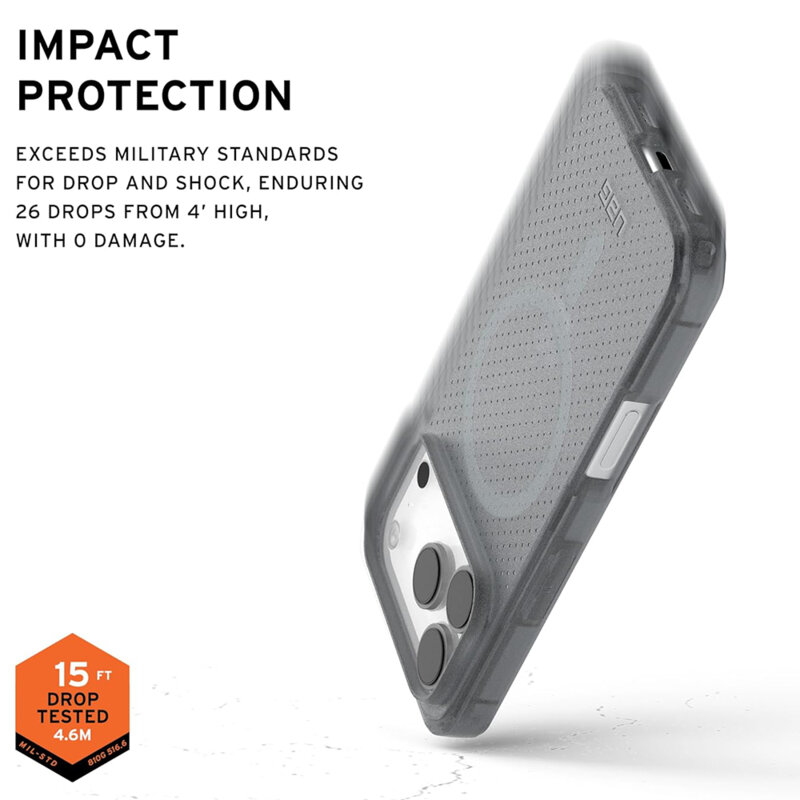 Husa iPhone 17 Pro UAG Dot MagSafe, Ash