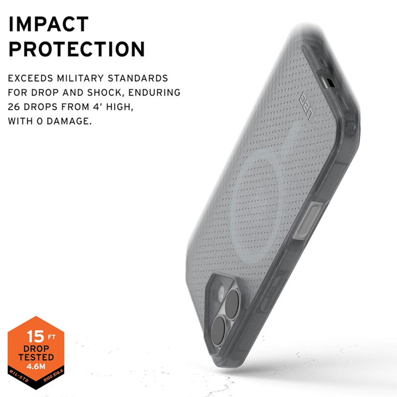 UAG Dot MagSafe iPhone 17 Ash — spate cu textura micro-punctata