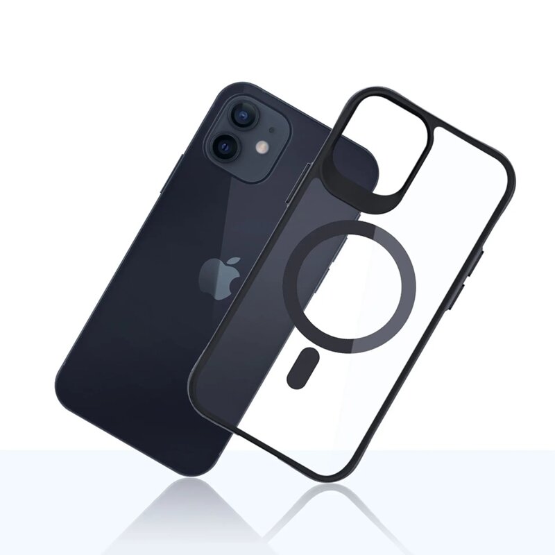 Husa iPhone 12 3mk Satin Armor MagCase, transparenta