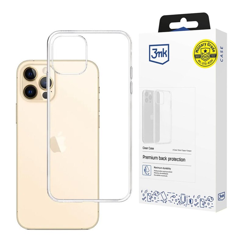 Husa iPhone 13 Pro Max 3mk Clear Case, transparenta