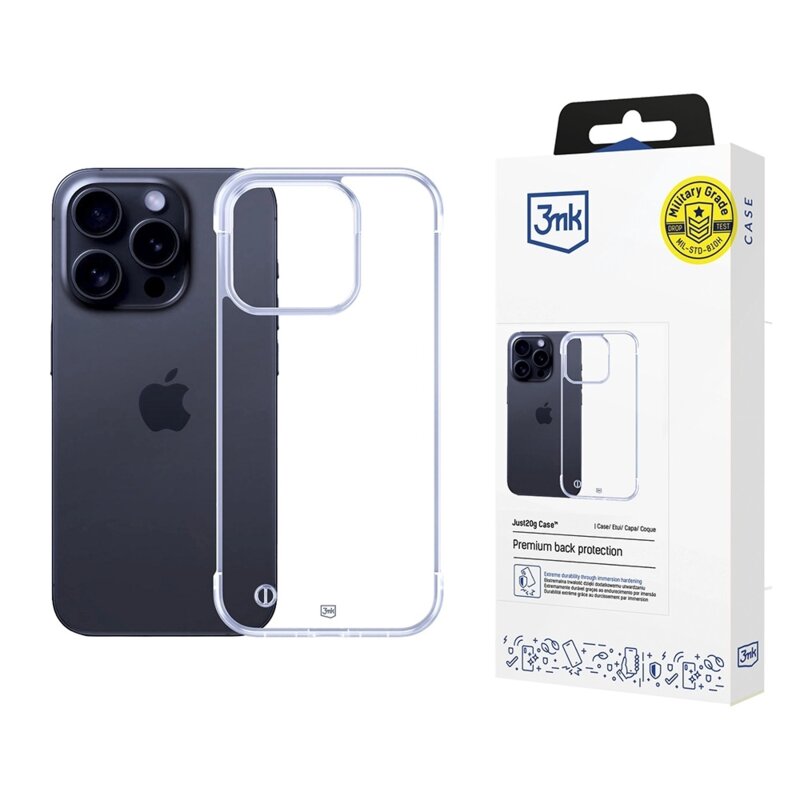 Husa iPhone 14 Pro 3mk Just20g Clear Case, transparenta