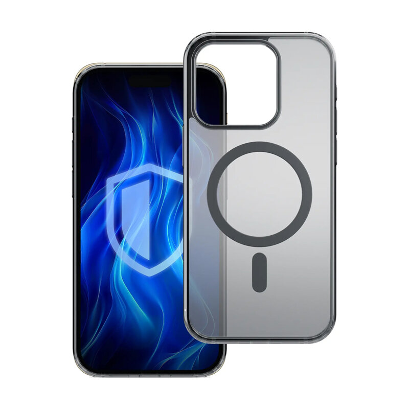 Husa iPhone 15 Pro Max premium 3mk Frosty MagCase, negru