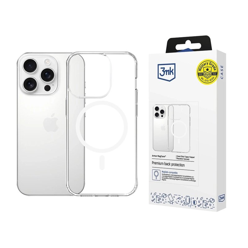 Husa iPhone 14 Pro 3mk Armor MagCase, transparenta