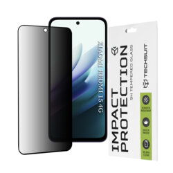 Folie sticla Xiaomi Redmi 15 4G Techsuit 111D Privacy Full Glue, negru