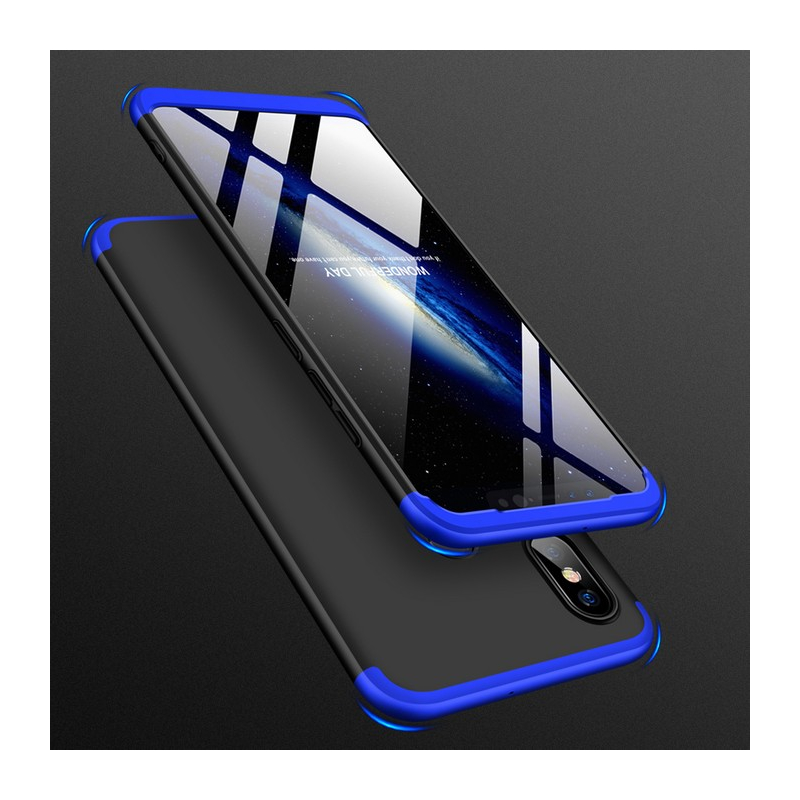 Husa Xiaomi Mi 8 GKK 360 Full Cover Negru-Albastru