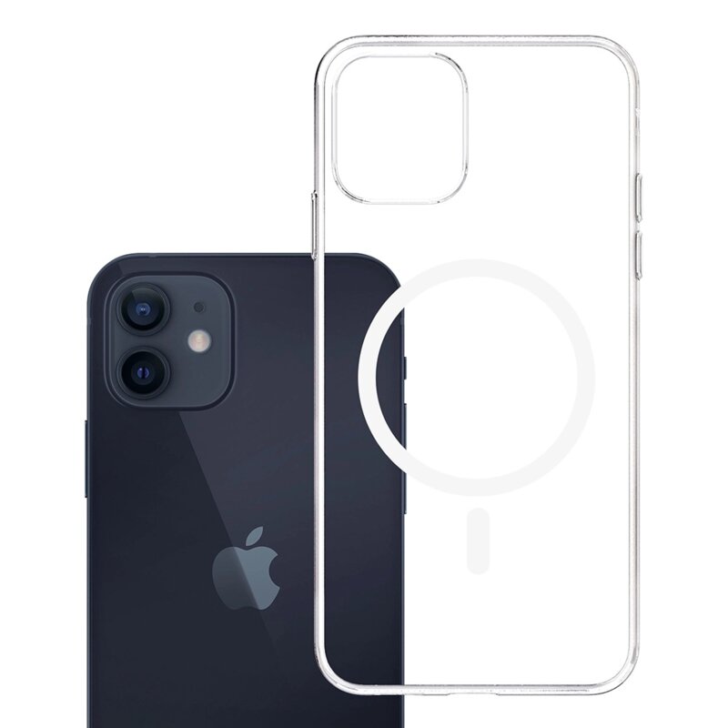 Husa iPhone 12 3mk Clear MagCase, transparenta