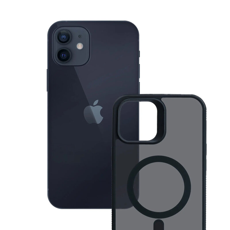 Husa iPhone 12 Pro premium 3mk Smoke MagCase, negru