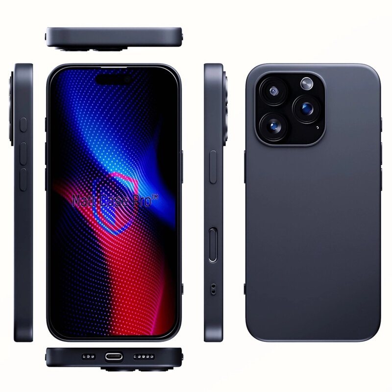 Husa iPhone 16 Pro Max premium 3mk Matt Case Pro, negru