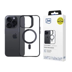 Husa iPhone 15 Pro Max 3mk Satin Armor MagCase, negru