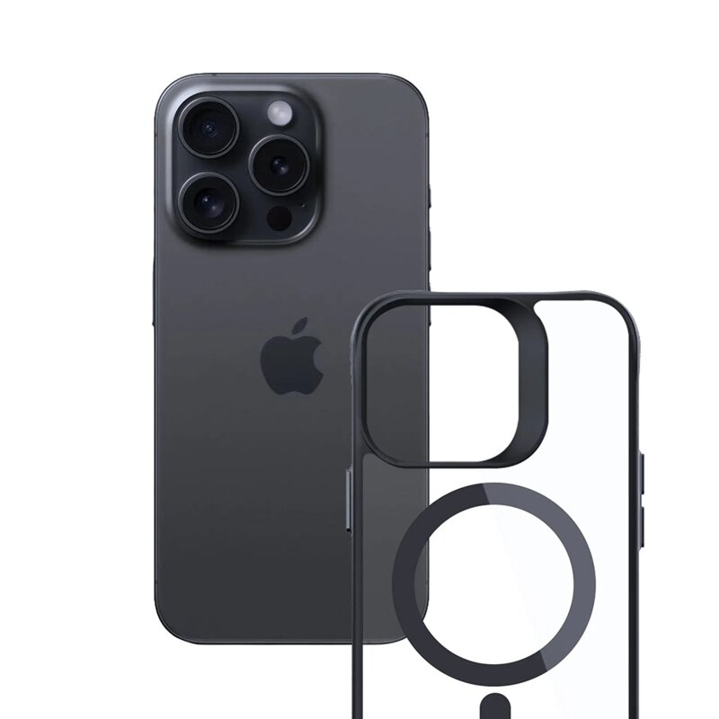 Husa iPhone 15 Pro Max 3mk Satin Armor MagCase, negru