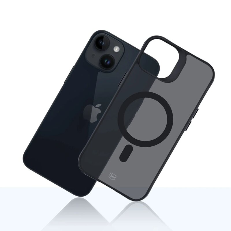 Husa iPhone 14 premium 3mk Smoke MagCase, negru
