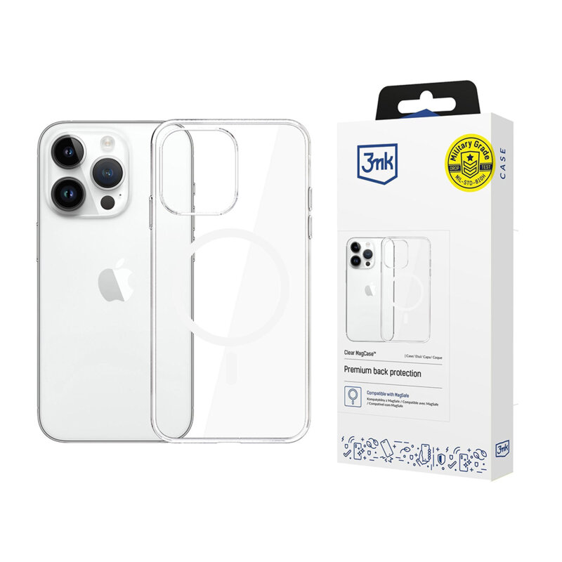 Husa iPhone 14 Pro Max 3mk Clear MagCase, transparenta