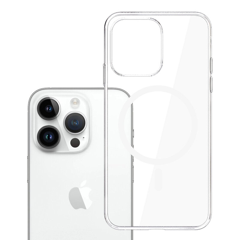 Husa iPhone 14 Pro Max 3mk Clear MagCase, transparenta