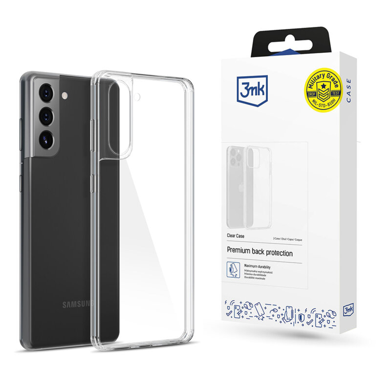 Husa Samsung Galaxy S21 FE 5G 3mk Clear Case, transparenta