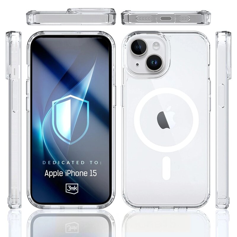 Folie iPhone 15 3mk Armor MagCase, transparenta