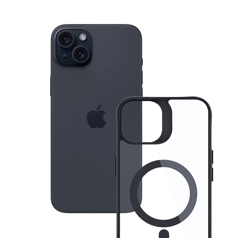 Husa iPhone 15 3mk Satin Armor MagCase, negru