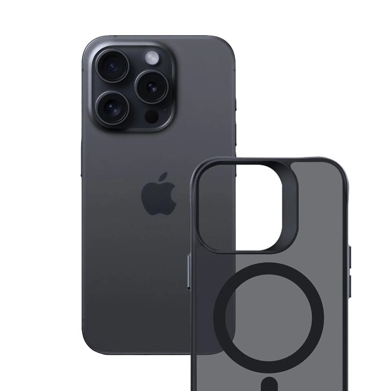 Husa iPhone 14 Pro Max premium 3mk Smoke MagCase, negru
