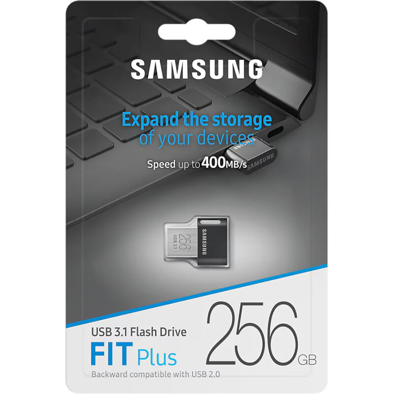 Stick USB 256GB Samsung FIT Plus, 400MB/s, negru, MUF-256AB/APC