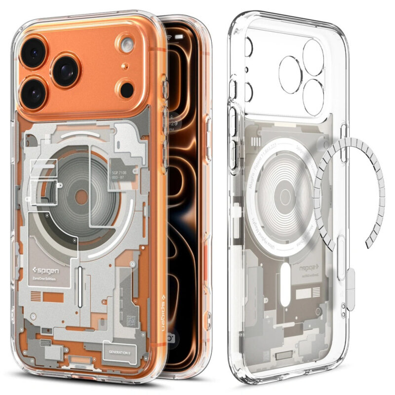 Husa iPhone 17 Pro Spigen Ultra Hybrid Zero One MagSafe, natural