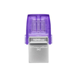 Stick OTG 2in1 USB, Type-C 128GB Kingston, gri/mov, DTDUO3CG3/128GB