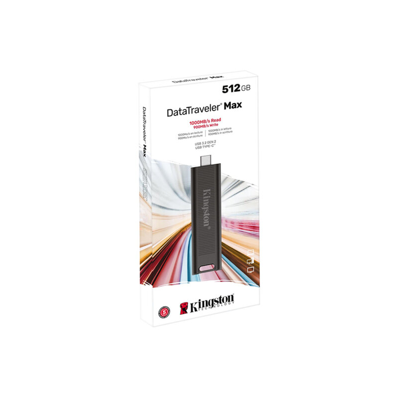 Stick Type-C 512GB Kingston DataTraveler Max, negru, DTMAX/512GB